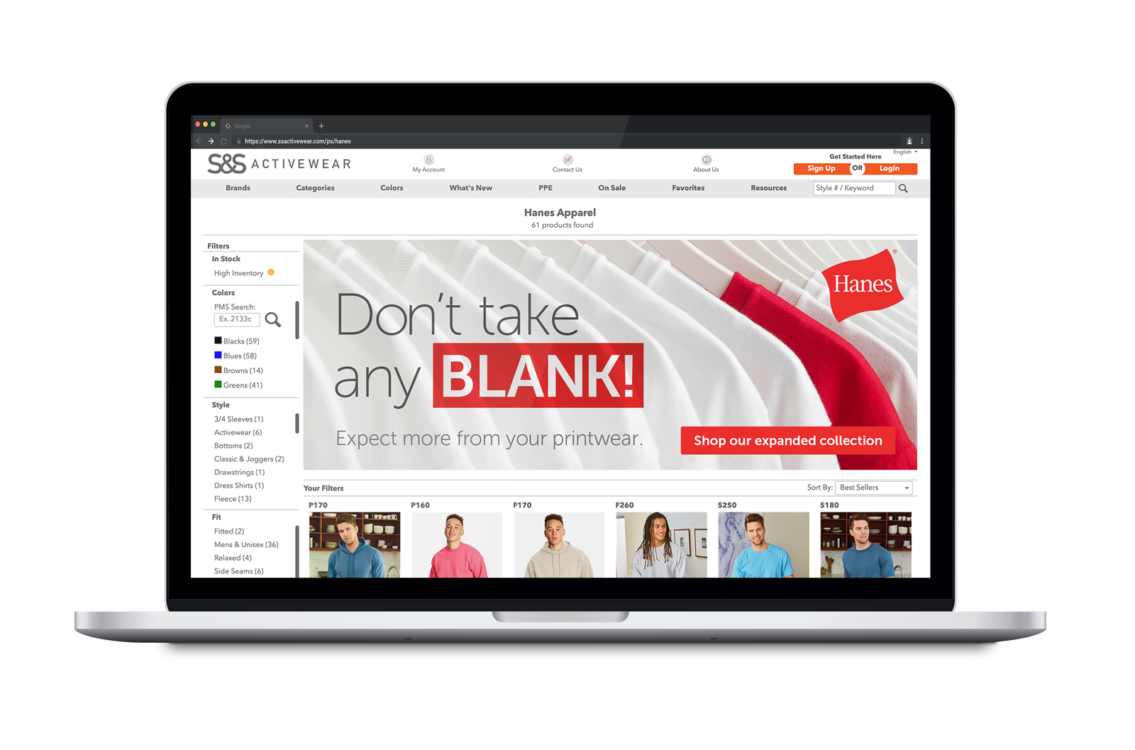 Hanes - Don’t take any blank campaign landing page