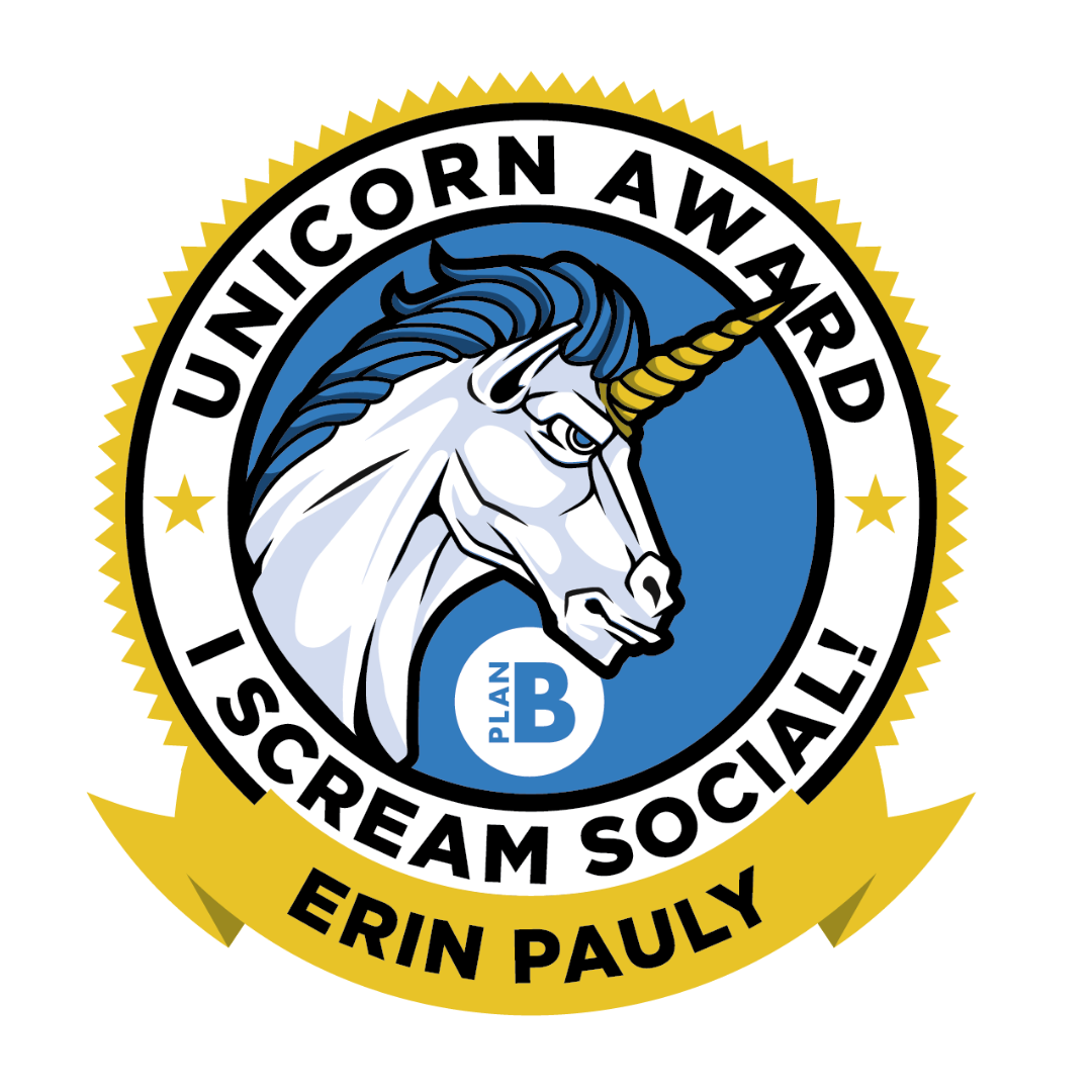 Unicorn award logo - Erin Pauly, Social Media Marketing Manager 
